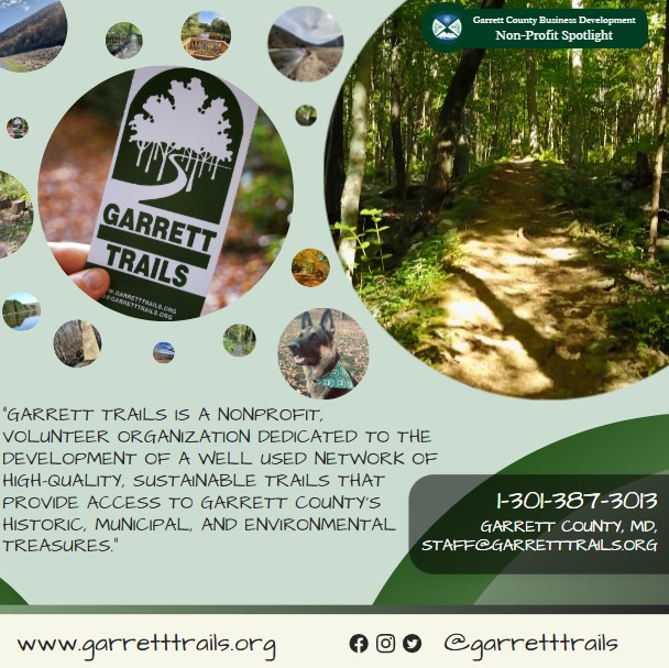 Today's Non-Profit Business Spotlight 📣 is on Garrett Trails!
Visit them at Garrett Trails, or www.garretttrails.org
Follow us to see more daily Garrett County Business Spotlights!
If you are interested in having your business featured contact Connor Norman at cnorman@garrettcounty.org. #businessdevelopment #garrettcountymd